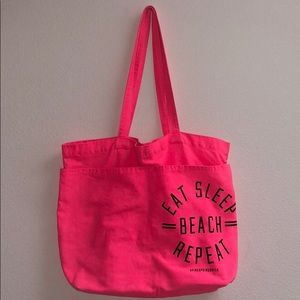 PINK VS hot pink tote bag